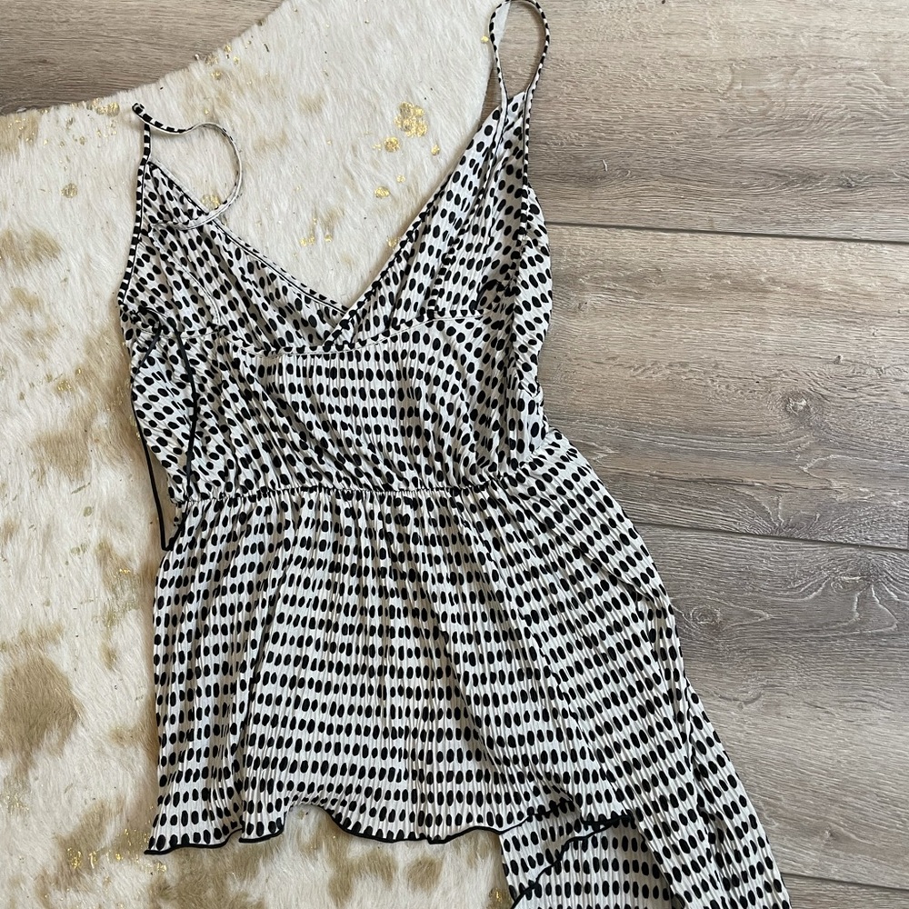 Zara polka dot retro wrap tank top - Picture 3 of 5